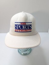 The Sports Authority Vintage Snapback Hat White Adjustable Cap Made In USA - £20.25 GBP