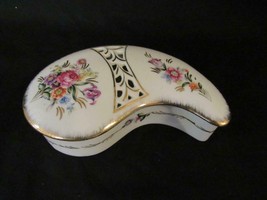 Thames Japan Porcelain Vanity Trinket Box with Reticulated Lid 52/255 - Label - £8.98 GBP
