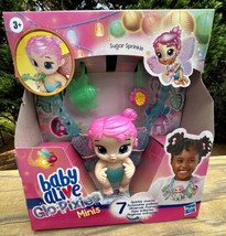 Baby Alive Glo Pixies Minis Sugar Sprinkle Doll &amp; Necklace w/Sparkly Charms New - £14.93 GBP
