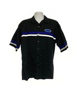 Vintage Guess Classic Mens Large Retro Bowling Mechanic Shirt Y2K Baggy - $26.70