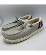 HEY DUDE WOMEN&#39;S WENDY FUNK WOOL Loafer Shoes in Gray Size 10 - $33.74