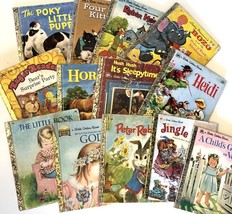 Lot of 13 Vintage Little Golden Books from the 1960&#39;s &amp; 1970&#39;s - Fair Condition - £11.09 GBP