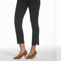 Driftwood Amelia Skraight Crop Black Studded Raw Hem Jeans Size 27 - $55.78