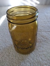 Vintage Jardin Amber Yellow Mason Jar 24 oz. - £14.66 GBP