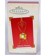 Hallmark Keepsake Christmas Ornament Special Friend Chair With Gift 2003 - $11.78