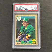 1987 Topps Baseball #620 Jose Canseco Signed Card PSA Slabbed Auto 86 AL ROY 88  - £78.79 GBP