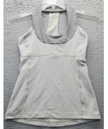 Lululemon Tank Top Women Size 6 Gray Stretch Running Workout Athletic Ra... - $430.81 MXN