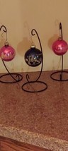 Vintage Christmas Ornament lot 3pc Shiny Bright Night Before Xmas Snowman Hello - £17.89 GBP