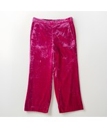 J Crew Peyton Crushed Velvet Pull On Crop Pants Hot Pink Barbie Size 12 - $81.49 CAD