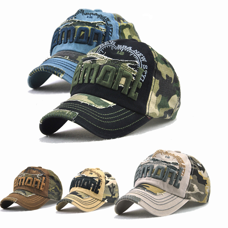 Baseball Casquette Cap Camouflage Topee Split Color Buckle Adjustable Casual Hat