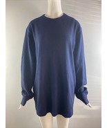 NWT Roundtree &amp; Yorke Mens Crew Neck LS Sleep Shirt Navy Size M - £14.78 GBP