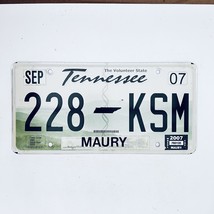 2007 United States Tennessee Maury County Passenger License Plate 228 KSM - £14.85 GBP