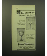 1950 James Robinson Advertisement - Coppelia Pattern Baccarat Glass - £14.55 GBP