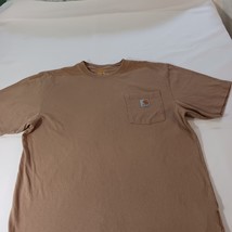 Carhartt K87 DES Men's Cotton Brown Desert T-Shirt Short Sleeve Pocket Sz Medium image 7