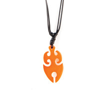 Color-Changing Necklace - Tribal Flame - White To Orange by DelSol for W... - $11.54