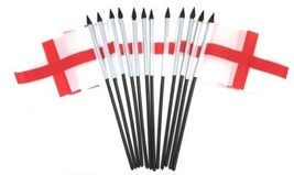 12 Pack 4x6 In England Small Miniature Stick Desk &amp; Little English Table Flags - $11.99