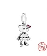 Sterling Silver Puppy Castle beads Pendant Pandora 925 Original Charm br... - $19.99