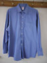 Vintage BROOKS BROTHERS &quot;346&quot; Blue Oxford 100% Cotton Dress Button Shirt 17-4/5 - £15.47 GBP