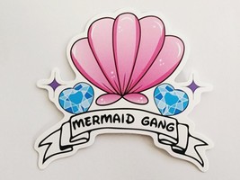 Mermaid Gang Multicolor Shell Cool Sticker Decal Great Gift Idea Embelli... - £1.77 GBP