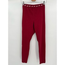 Yitty Spotlight Shaping Ruched Leggings Sz M Red Silver Shimmered Metallic - £15.15 GBP