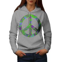 Wellcoda Hippie Peace Forever Womens Hoodie, Freedom Casual Hooded Sweatshirt - £29.07 GBP
