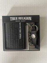 True Religion Vinny TR201022 Trifold Black Genuine Leather Chain Wallet NWT - £33.60 GBP