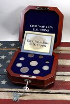PCS Coins 1800&#39;s Complete Set of (9) Civil War Era US Coin Set w/ Displa... - $4,055.32 MXN