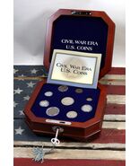 PCS Coins 1800&#39;s Complete Set of (9) Civil War Era US Coin Set w/ Displa... - $4,055.32 MXN