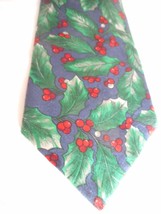 Vintage Holly Tie Necktie Holiday Winter Hallmark Candy Cane - $372.50 MXN
