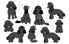New Toy/Mini Poodle Dog Black Design Vinyl Checkbook Cover Dogs - $8.75