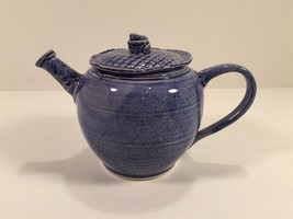 Winona Lake Pottery - Warsaw Indiana - Hand Made Teapot - Blue - 2000 - £19.95 GBP