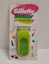 Gillette Sensor Excel Women Handle Shaver Razor w/ ONE BLADE NOS 1997 Lime Green - £46.82 GBP