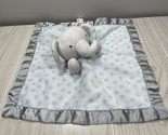 Nursery Rhyme elephant security blanket lovey baby plush gray mint green... - $6.92