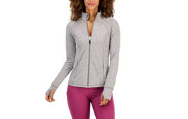 allbrand365 designer Womens Plus Size Rapidry Zip Jacket Size 1X Color Gray - $33.87