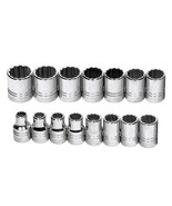 Williams 1/2 Drive Shallow Metric Socket Set on Clip Rail 12-Point (15 P... - $170.22 CAD