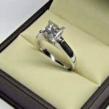 2 Ct Princess Cut Lab Created Moissanite Engagement Ring 14k White Gold Plated - £115.09 GBP