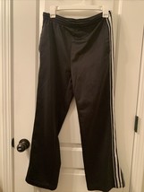 NBN Gear Boys Athletic Track Pants w/Pockets Black White Size Large 14/16 - $24.44