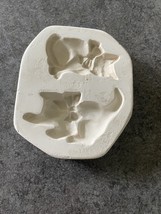 2 Cats with Bows Open Pour Ann Original Ceramic Mold #AO175 - $2.50