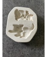 2 Cats with Bows Open Pour Ann Original Ceramic Mold #AO175 - $46.01 MXN