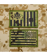 NWU Type III US Coast Guard Ensign Flag &amp; Reverse US Flag Patch Set AOR2... - $306.26 MXN