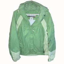 Columbia green long sleeve Omni tech waterproof breathable full zip jacket M - £26.51 GBP
