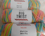 Big Twist Value lot of 3 Happy Rainbow  Dye Lot 458611 - $15.99