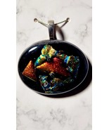 Dichroic Fused Glass Pendant  DP43 - $18.00