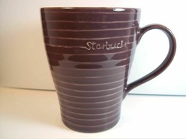 Starbucks 3D brown stripes coffee mug Design House Stockholm Sweden 2009 12 oz - £9.40 GBP