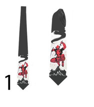 Neckties with dead pool print tie with superhero original and custom design  - £23.98 GBP