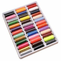 Thread Roll 39pcs Mixed Colors Polyester Yarn Sewing Machine Embroidery Spool - £16.73 GBP