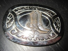 Vintage CHAMBERS BELT Co. COWBOY Bots Western Rodeo Buckle - $30.00