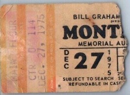 Montrose Concerto Ticket Stub Dicembre 27 1975 Sacramento California - £36.58 GBP