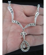 BEAUTIFUL NECKLACE vintage CUBIC ZIRCONIA - $23.49