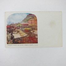 Postcard Quebec Canada Champlain Market &amp; Ancient Citadel Trolley Train ... - £4.71 GBP